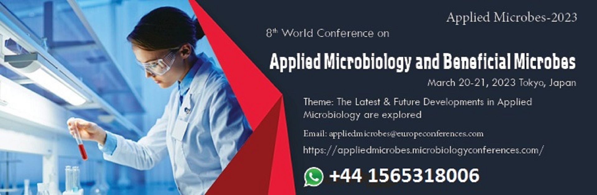 8th World Conference on Applied Microbiology and Beneficial Microbes Conference Banner